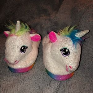 Girls Build a Bear Unicorn Slippers
